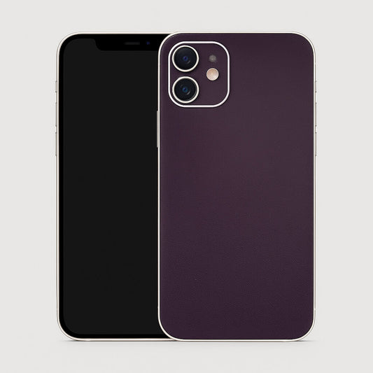 Deep Plum Leather Texture