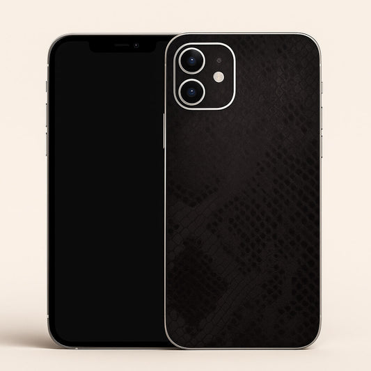 Jet Black Croc-Pattern