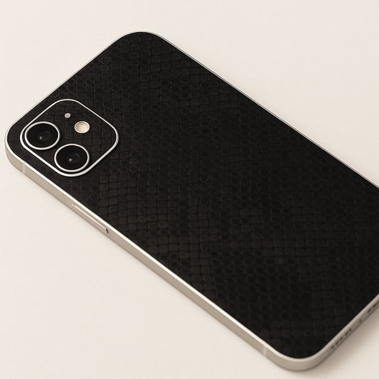 Jet Black Croc-Pattern