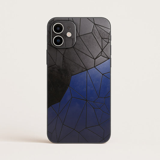 Obsidian Blue Geometric 3D Embossed