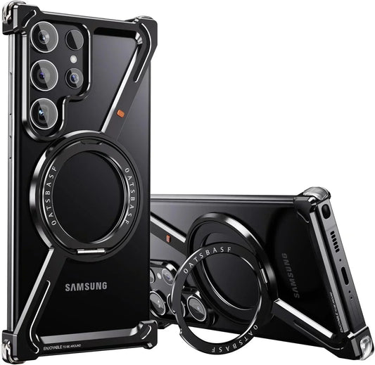 Samsung phone case with ring holder on a white background