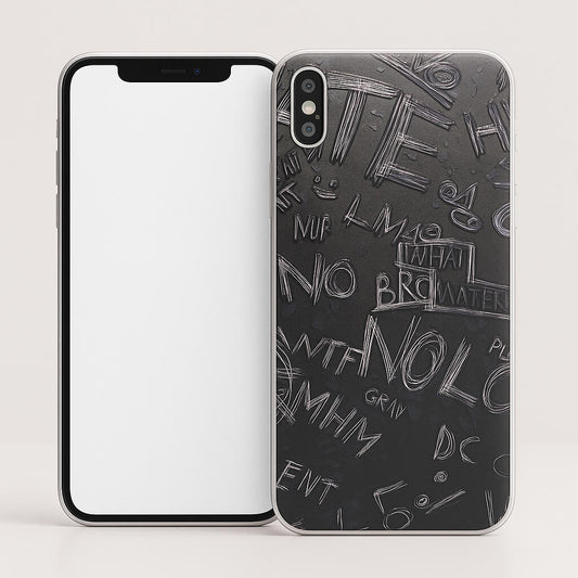 Street Scribble Matte Black 3D Embossed