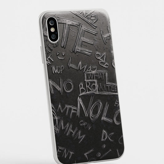 Street Scribble Matte Black 3D Embossed