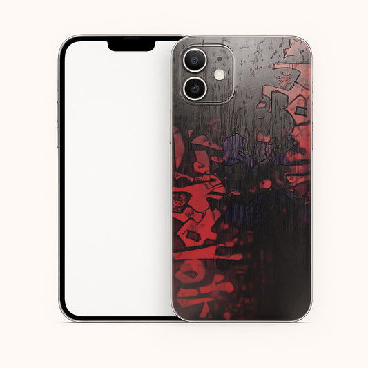 Urban Graffiti Red & Black 3D Embossed