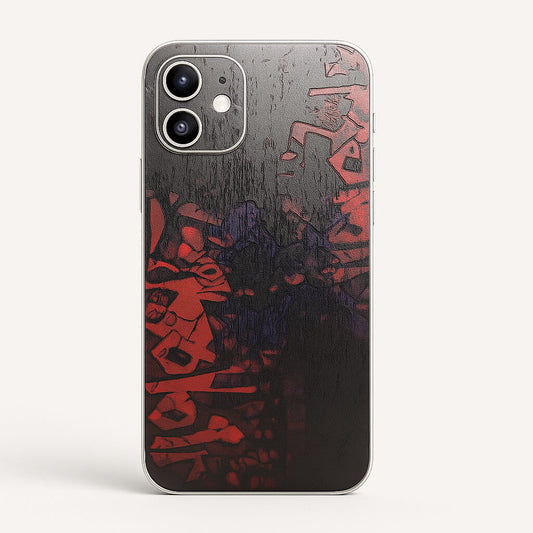 Urban Graffiti Red & Black 3D Embossed