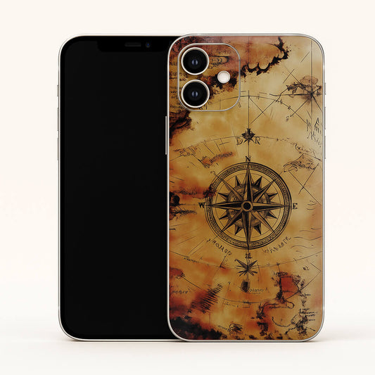 Vintage Compass Map 3D Embossed