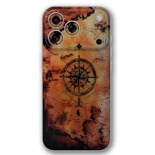 Vintage Compass Map 3D Embossed