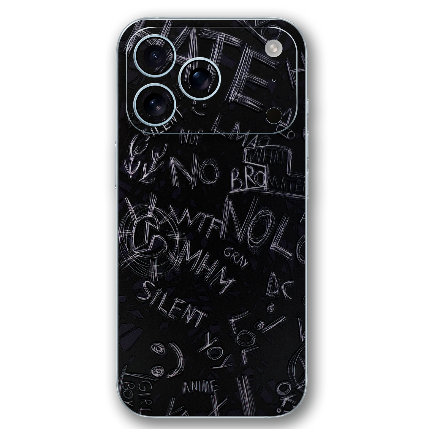 Street Scribble Matte Black 3D Embossed