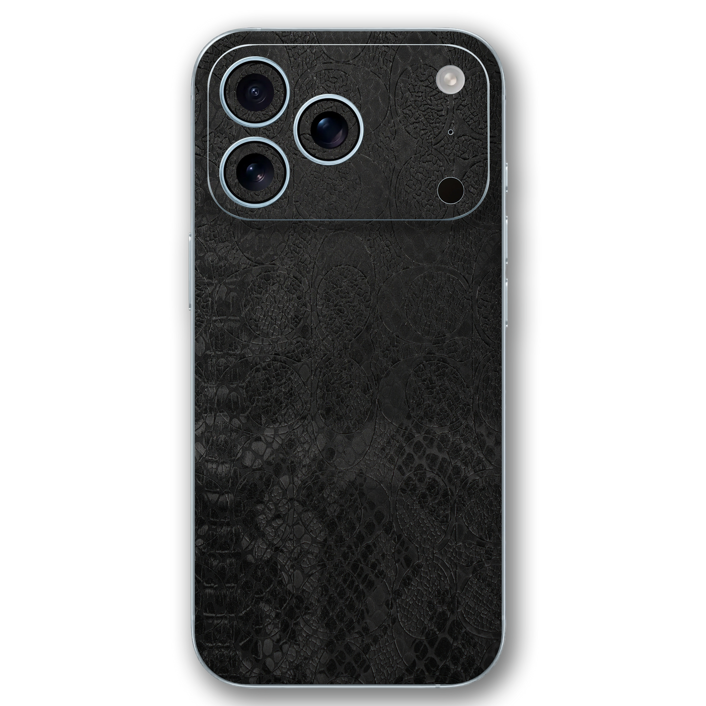 Jet Black Croc-Pattern