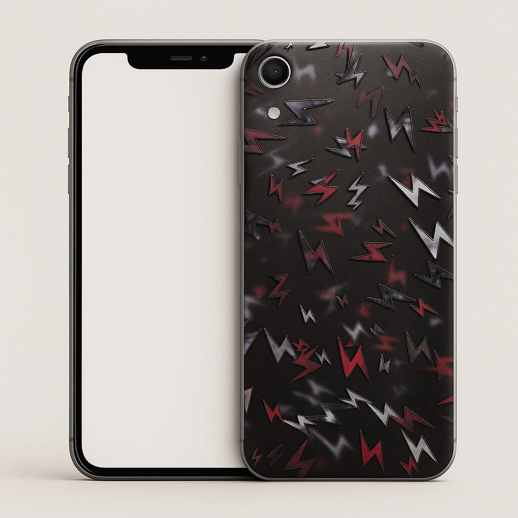 Electric Storm Bold Lightning 3D Embossed