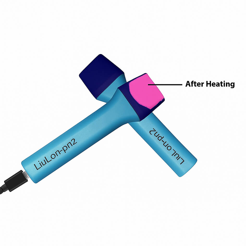 Heating pen for mobile phone skins
