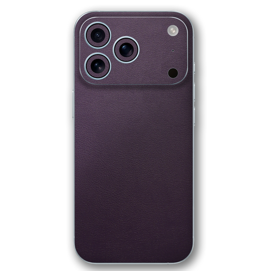 Deep Plum Leather Texture