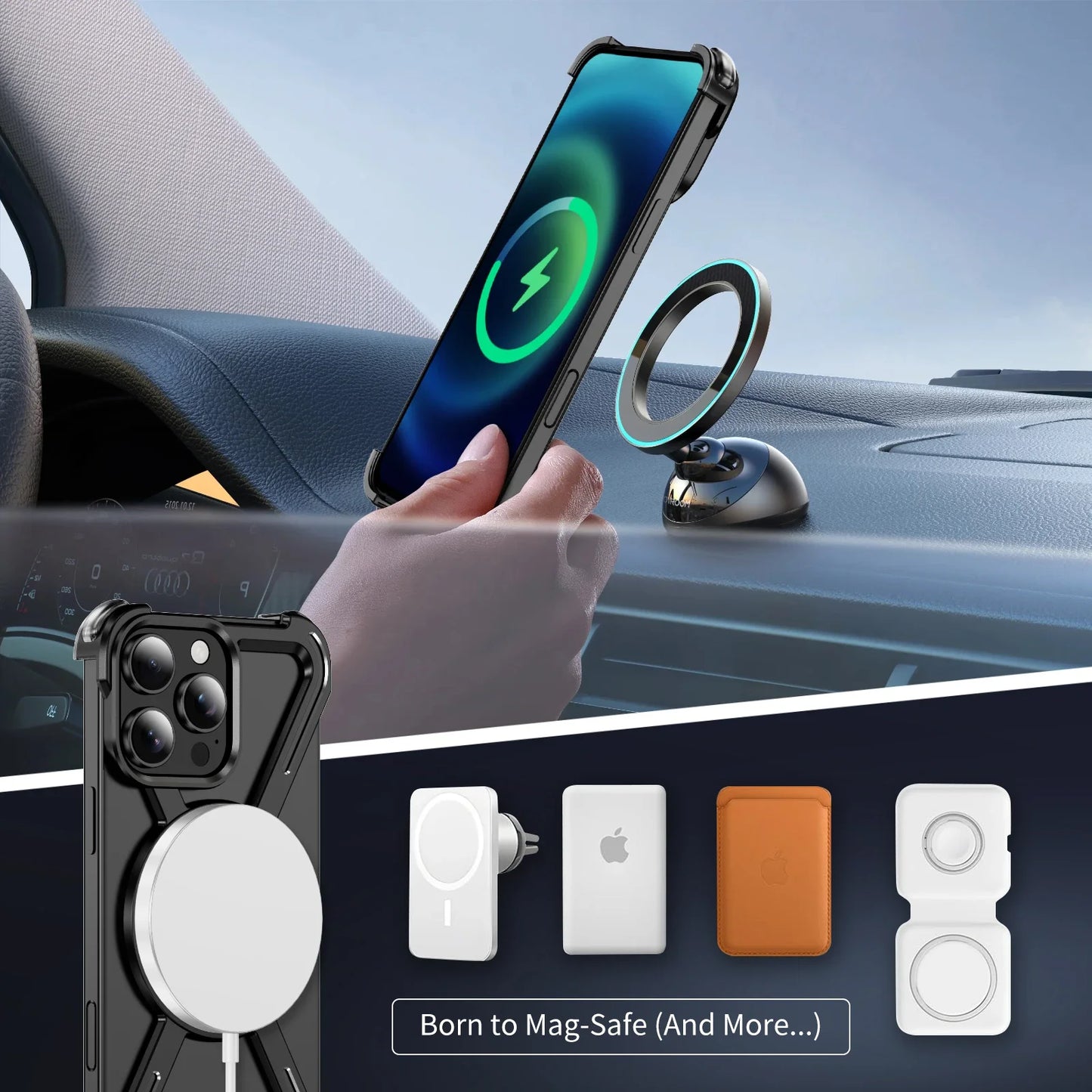Alloy Magnetic Phone Case