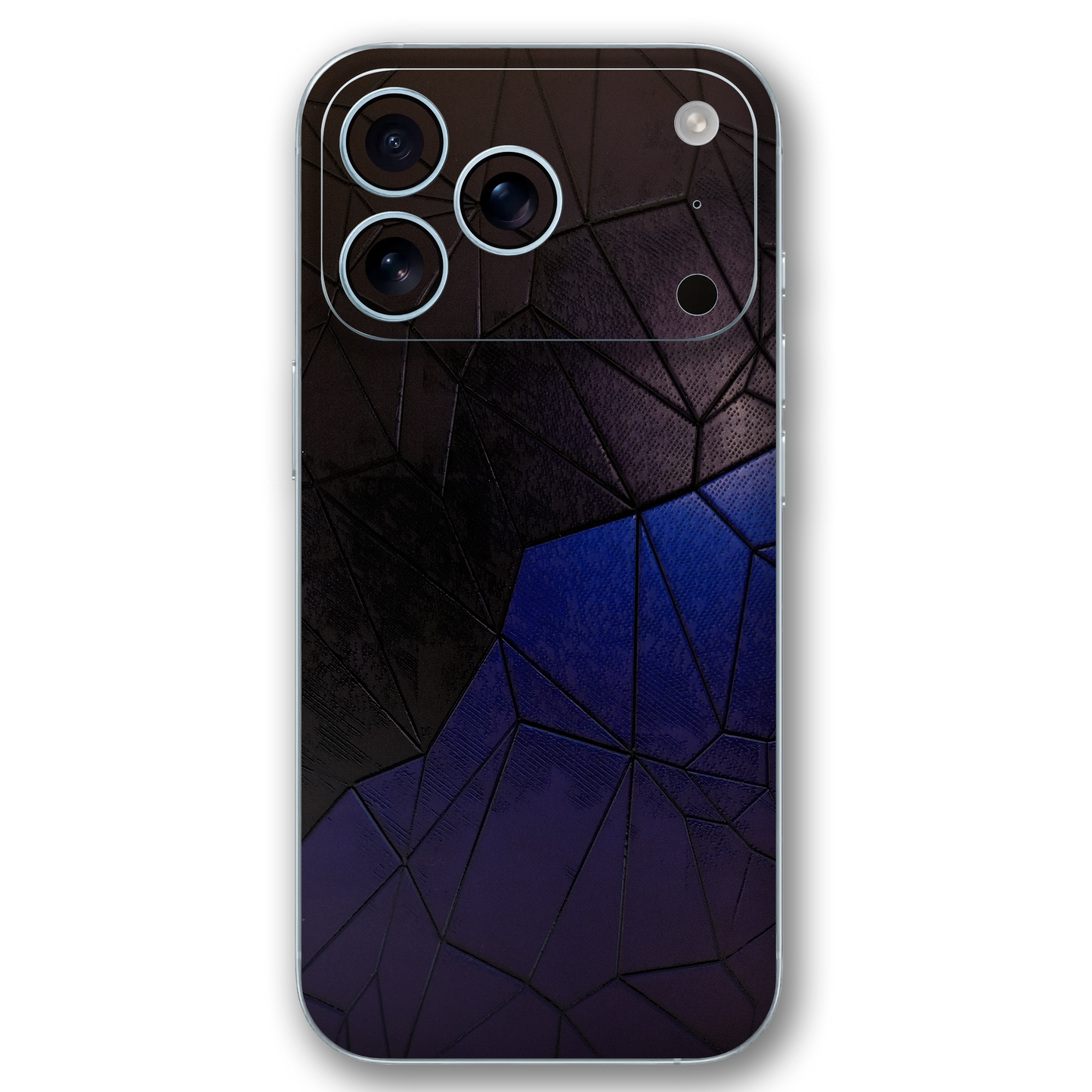 Obsidian Blue Geometric 3D Embossed