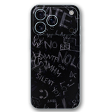 Street Scribble Matte Black 3D Embossed