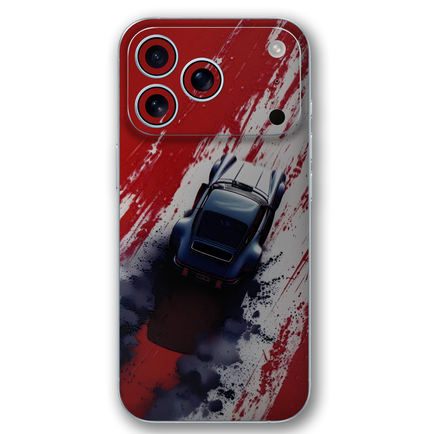 Drift Racer Red Splash 3D Embossed