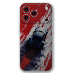 Drift Racer Red Splash 3D Embossed